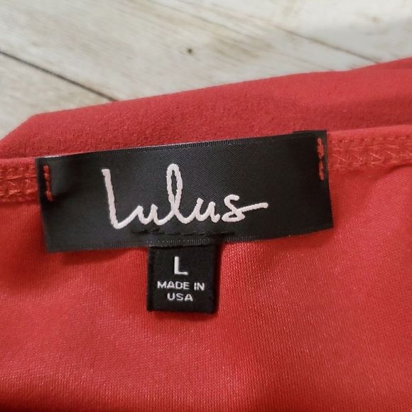 NWT NEW Lulu's Faux Wrap Forever Your Girl Wine Red Bodycon Dress Size Large - Picture 8 of 8